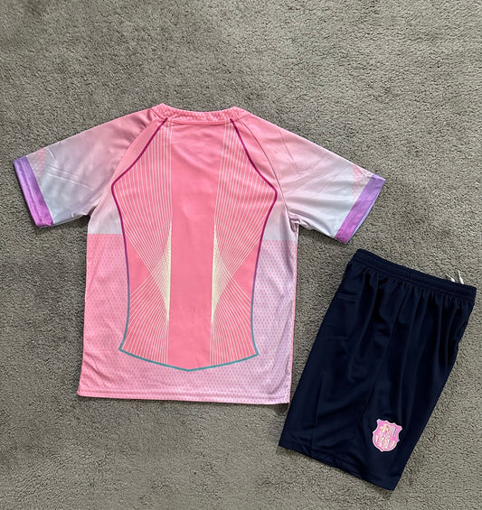 Kids Barcelona 25/26 Third Pink Football Shirt