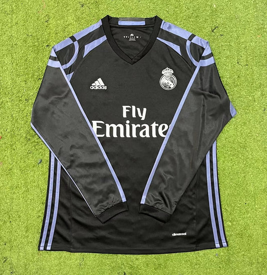 Real Madrid 16/17 Third Black Long Sleeve Football Shirt