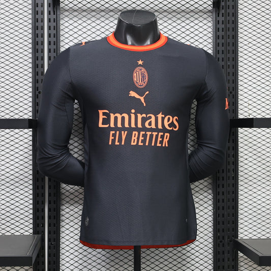 AC Milan 26/27 Third Black Long Sleeve Player Version Football Shirt