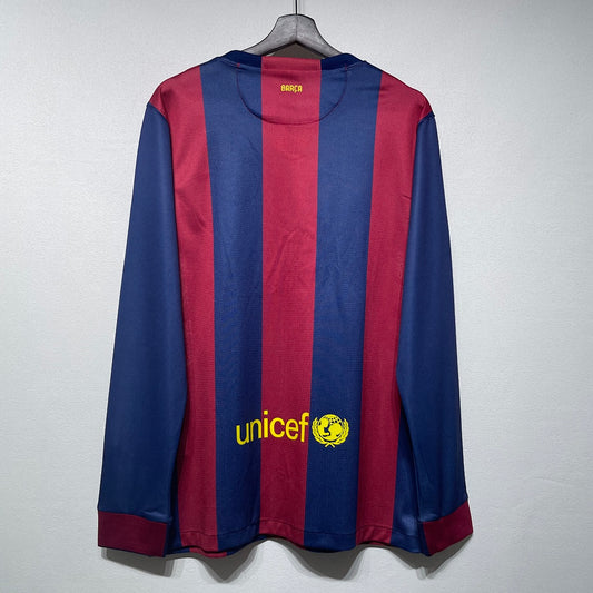 Barcelona 14/15 Home Long Sleeve Football Shirt