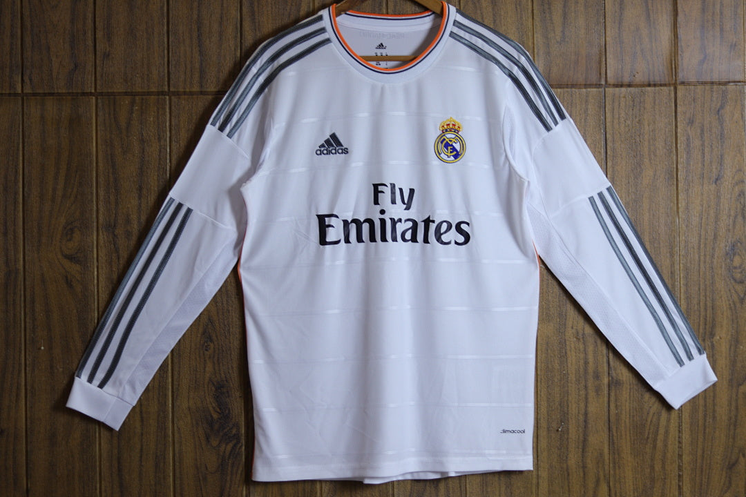 Real Madrid 13/14 Home Long Sleeve Football Shirt