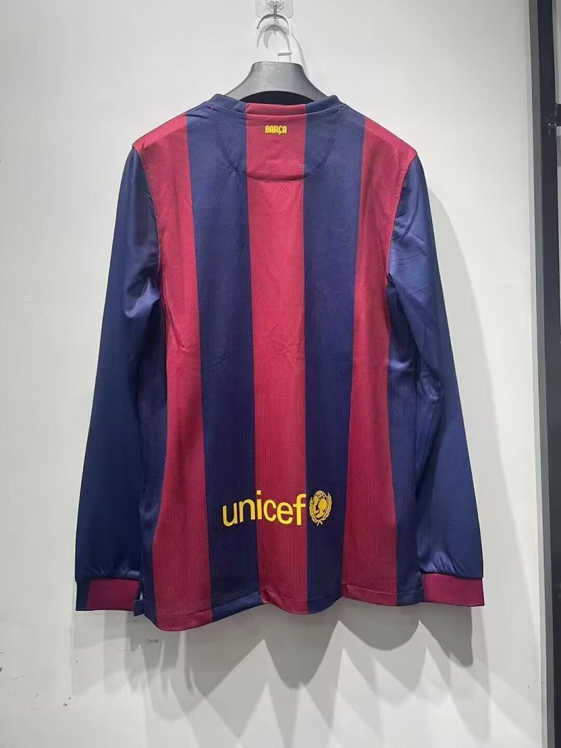 Barcelona 14/15 Home Long Sleeve Football Shirt
