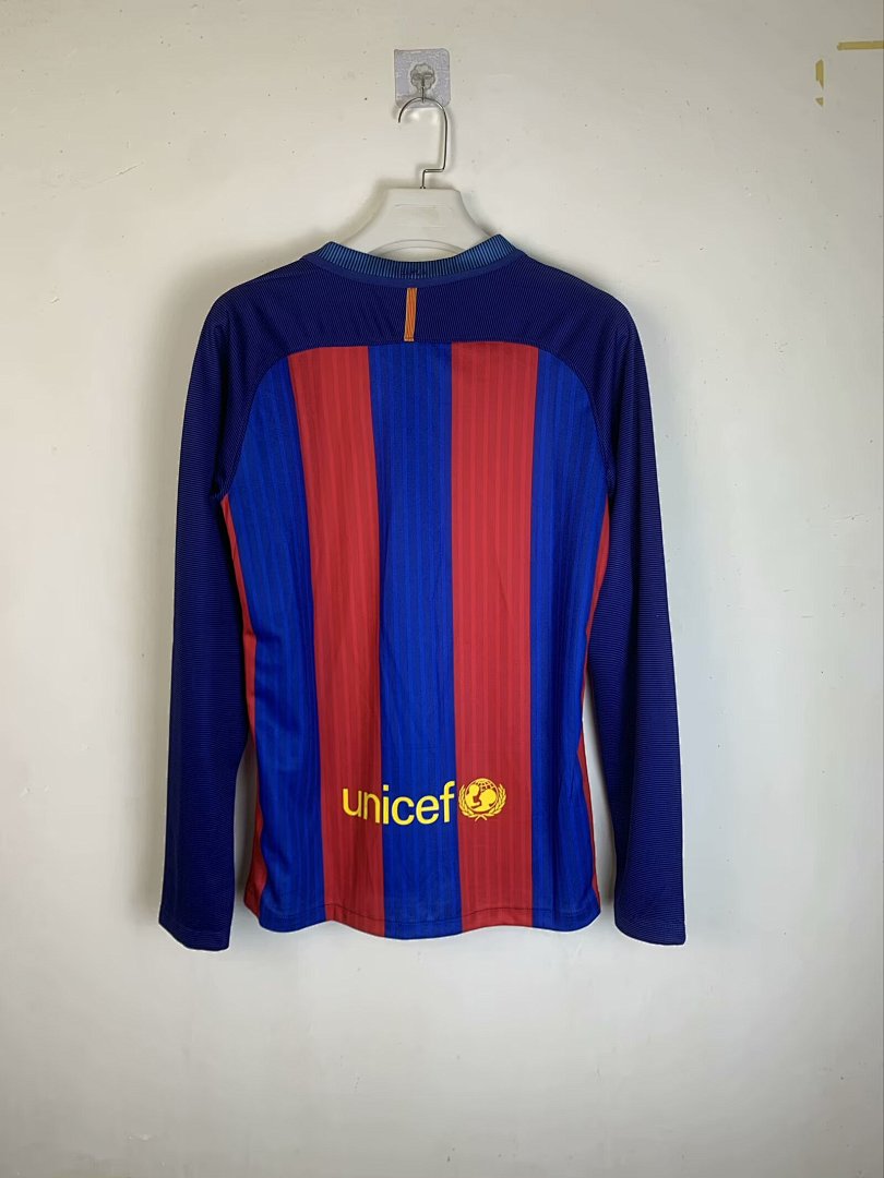Barcelona 16/17 Home Long Sleeve Football Shirt