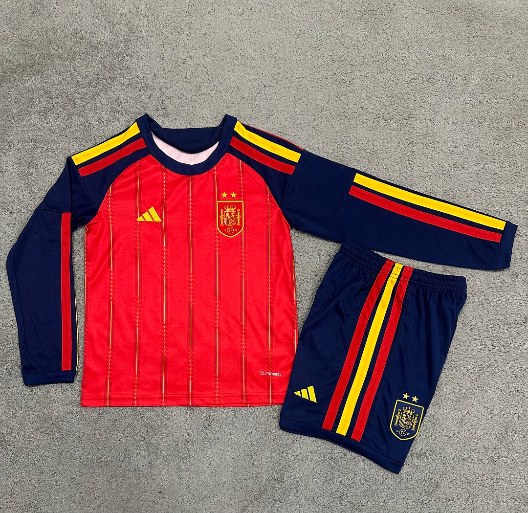 Spain 26/27 Home Two Stars Long Sleeve Football Shirt