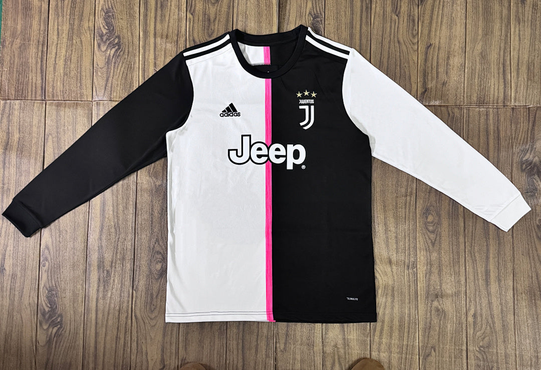 Juventus 19/20 Home Long Sleeve Football Shirt