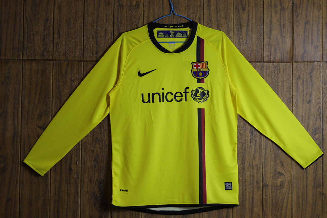 Barcelona 08/09 Away Long Sleeve Football Shirt