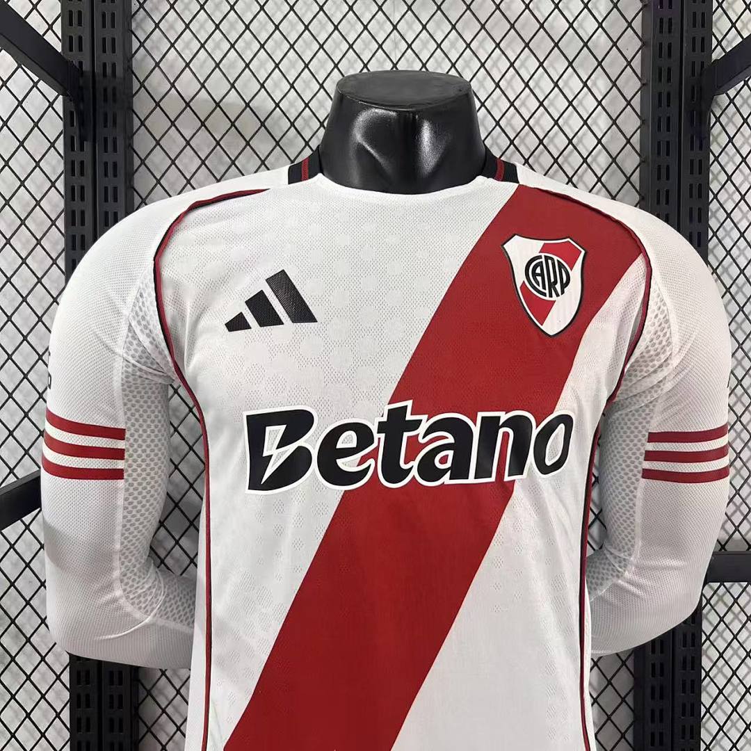 River Plate 25/26 Home Long Sleeve Football Shirt