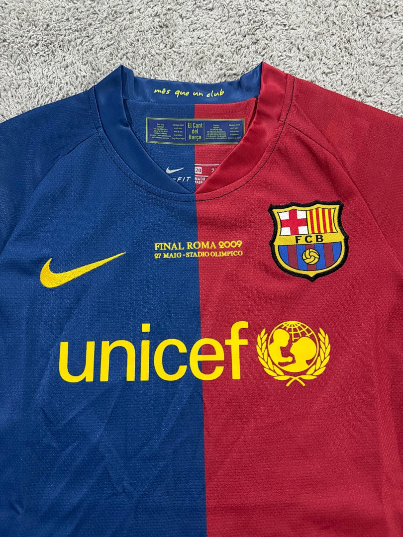 Kids Retro Barcelona 08/09 Home Football Shirt