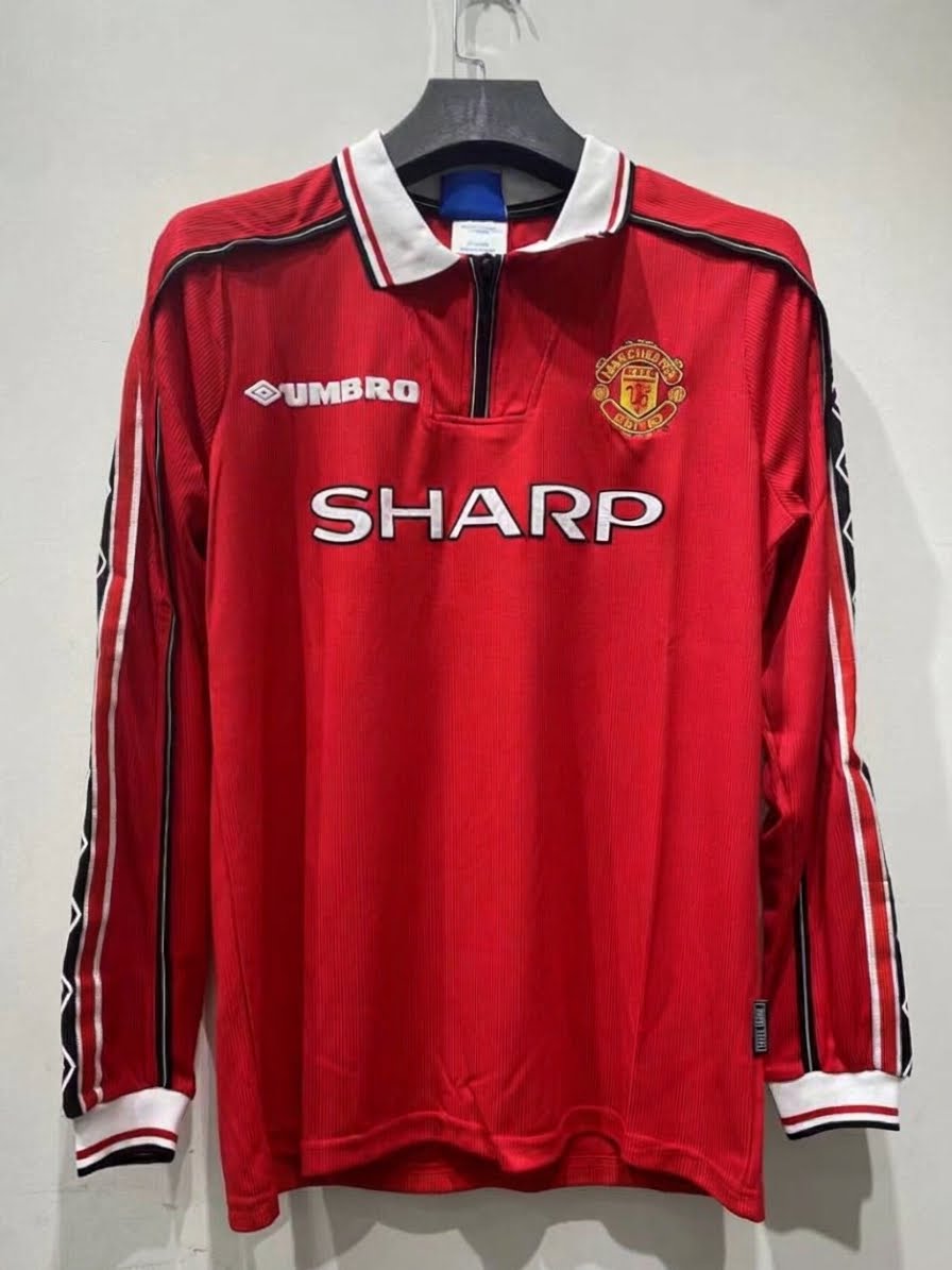 Manchester United 98/99 Home Long Sleeve Football Shirt