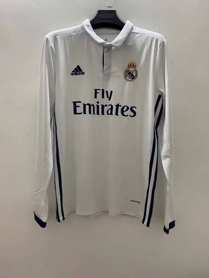 Real Madrid 16/17 Home Long Sleeve Football Shirt