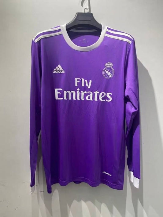 Real Madrid 16/17 Away Long Sleeve Football Shirt