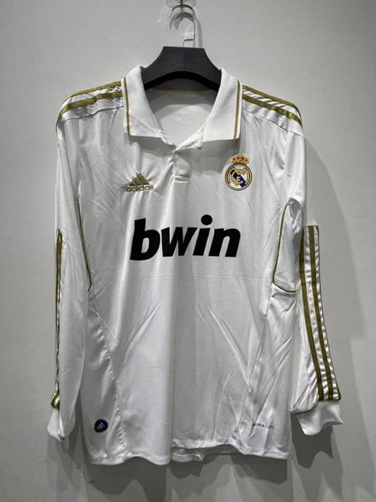 Real Madrid 11/12 Home Long Sleeve Football Shirt