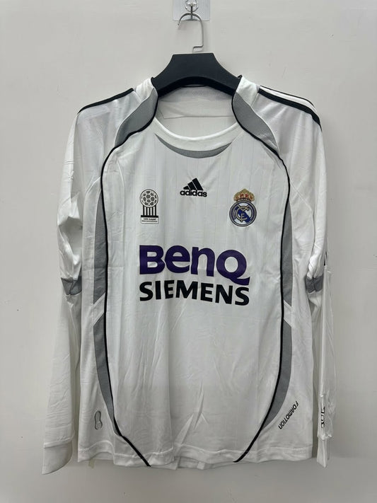 Real Madrid 06/07 Home Long Sleeve Football Shirt