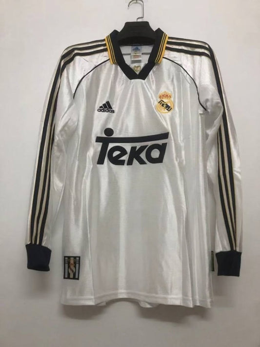 Real Madrid 98/99 Home Long Sleeve Football Shirt