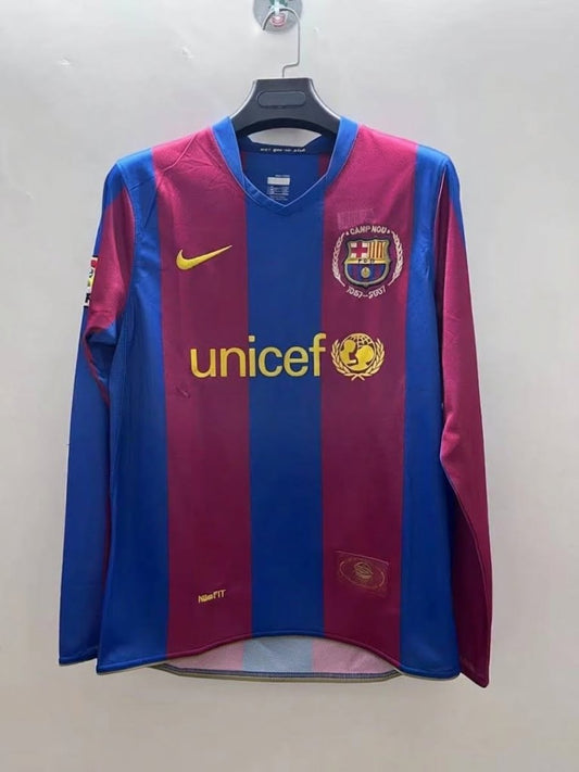 Barcelona 07/08 Home Long Sleeve Football Shirt