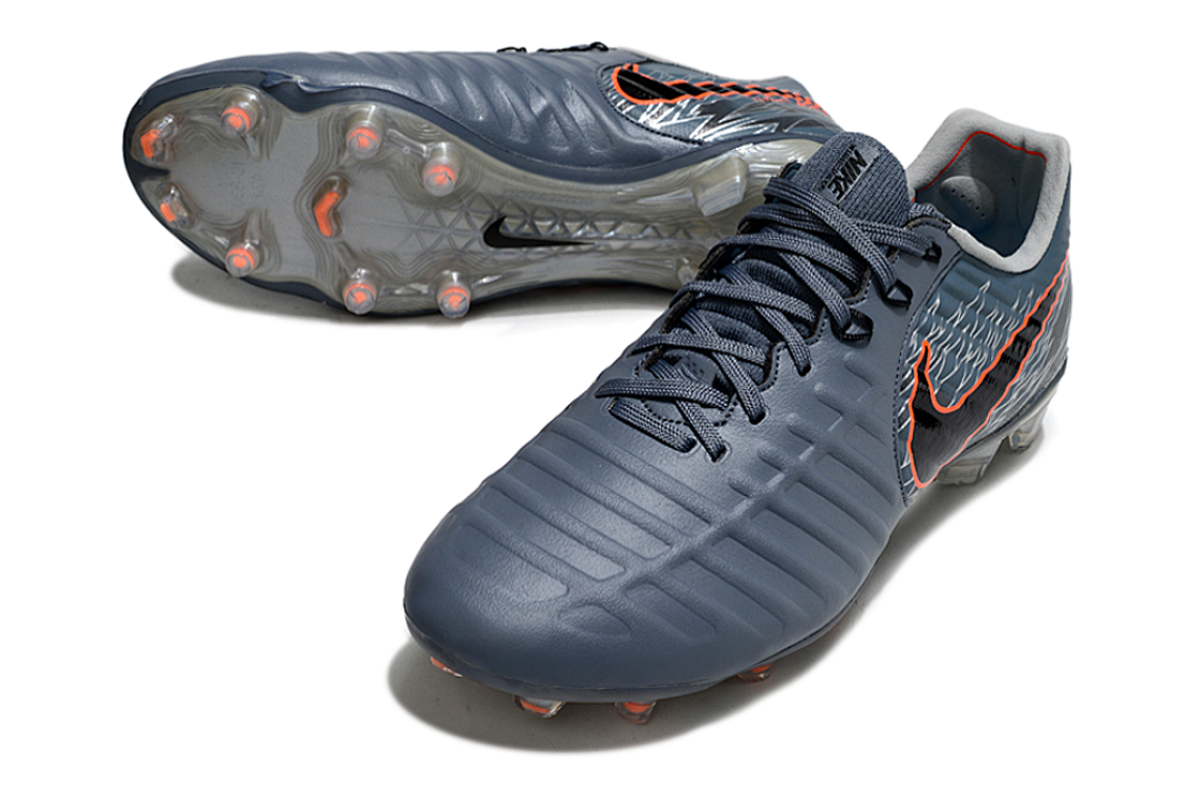 Nike Tiempo Legend 10 Elite Luxe FG Item ID：TL030402 - grey / black / orange - FG low cut