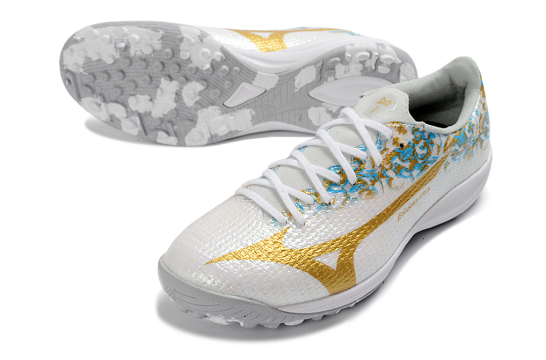 Mizuno Alpha 3 Elite TF - white / gold - TF low cut