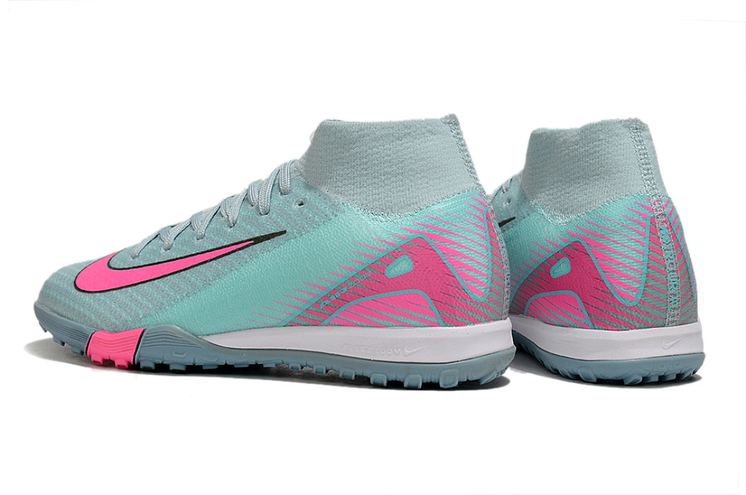 Kid size Mercurial Vapor 16 - light / blue / pink - TF high cut