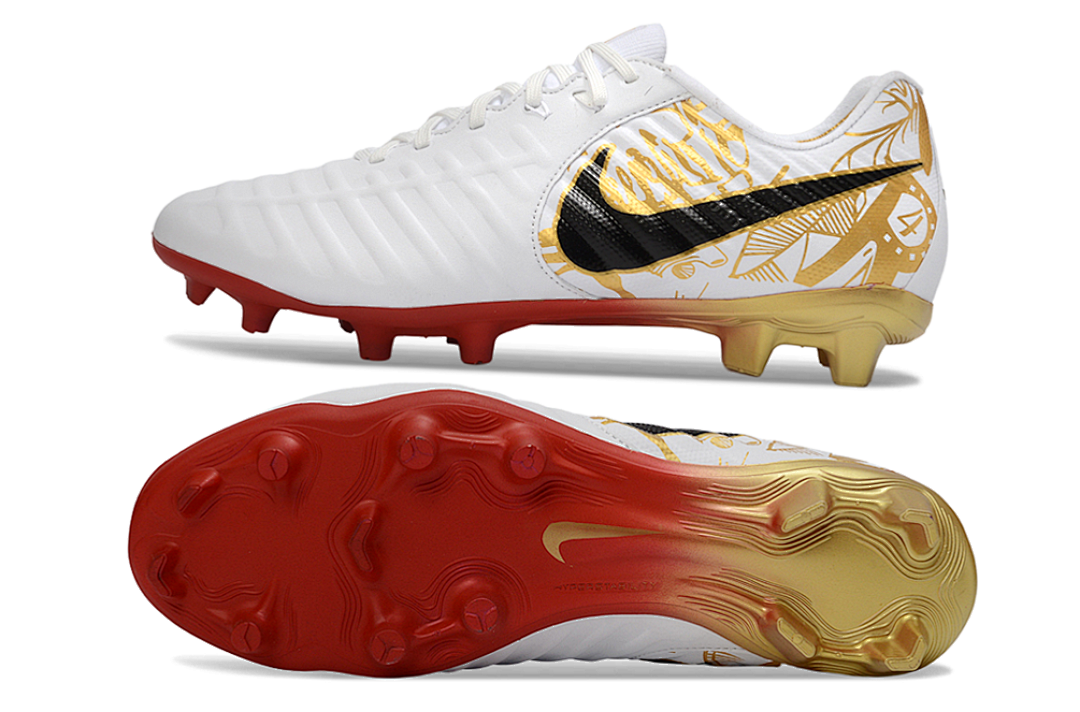 Nike Tiempo Legend 10 Elite Luxe FG Item ID：TL030402 - white / gold / black - FG low cut