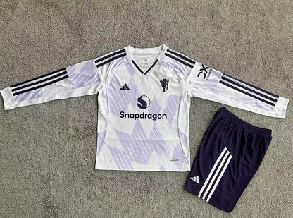 Kids Manchester United 25/26 Away Long Sleeve Football Shirt