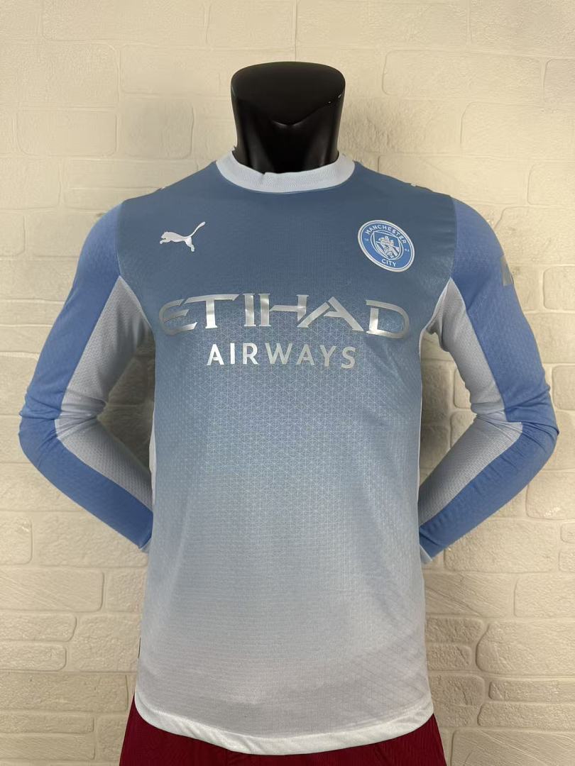 Manchester City 26/27 Home Long Sleeve Player Version Football Shirt
