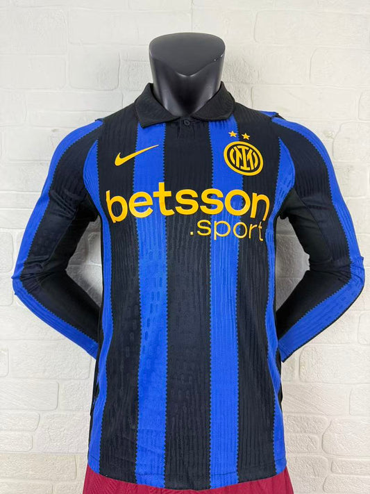 Inter Milan 26/27 Home Long Sleeve Player Version Football Shirt