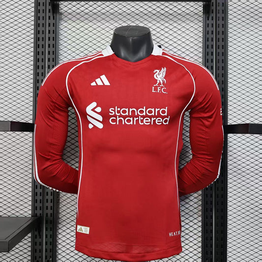 Liverpool 25/26 Home Long Sleeve Football Shirt