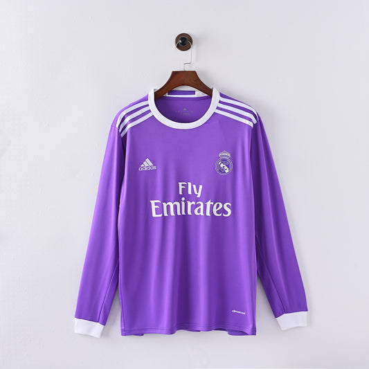 Real Madrid 16/17 Away Long Sleeve Football Shirt