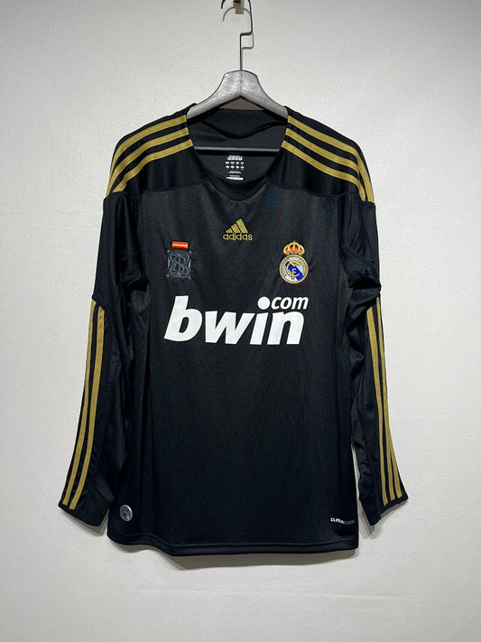 Real Madrid 09/10 Away Black Long Sleeve Football Shirt