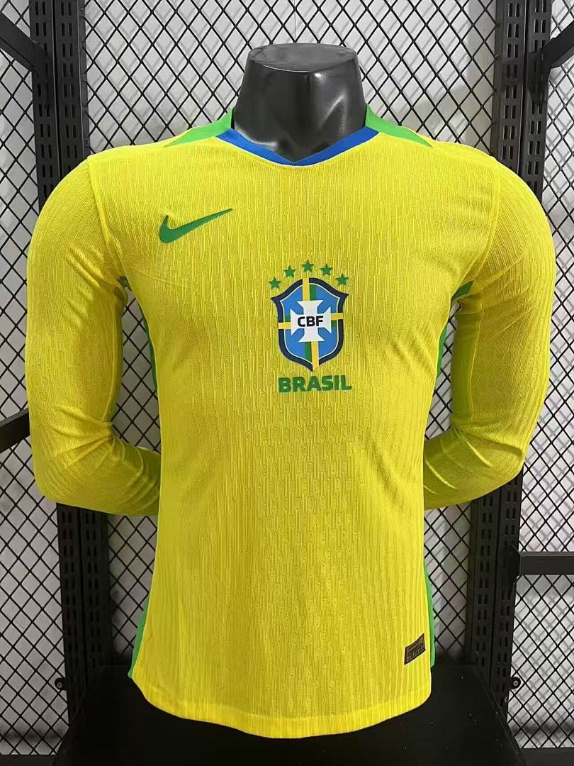 Brazil 25/26 Home Long Sleeve Football Shirt