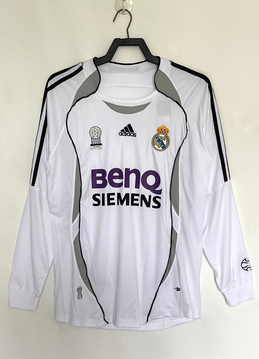Real Madrid 06/07 Home Long Sleeve Football Shirt