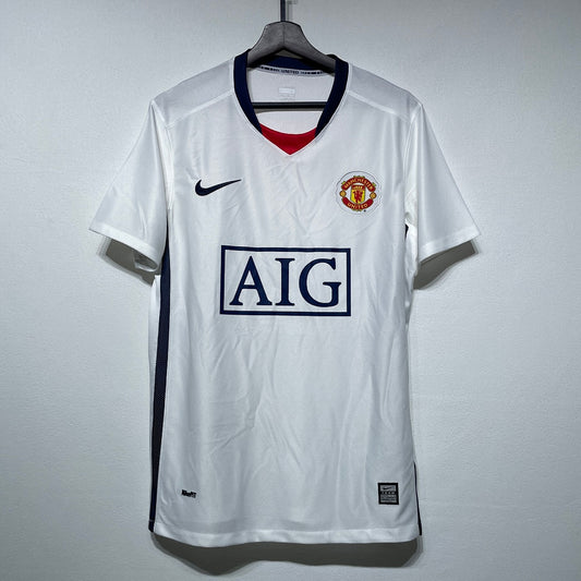 Manchester United 08/09 Away White Football Shirt