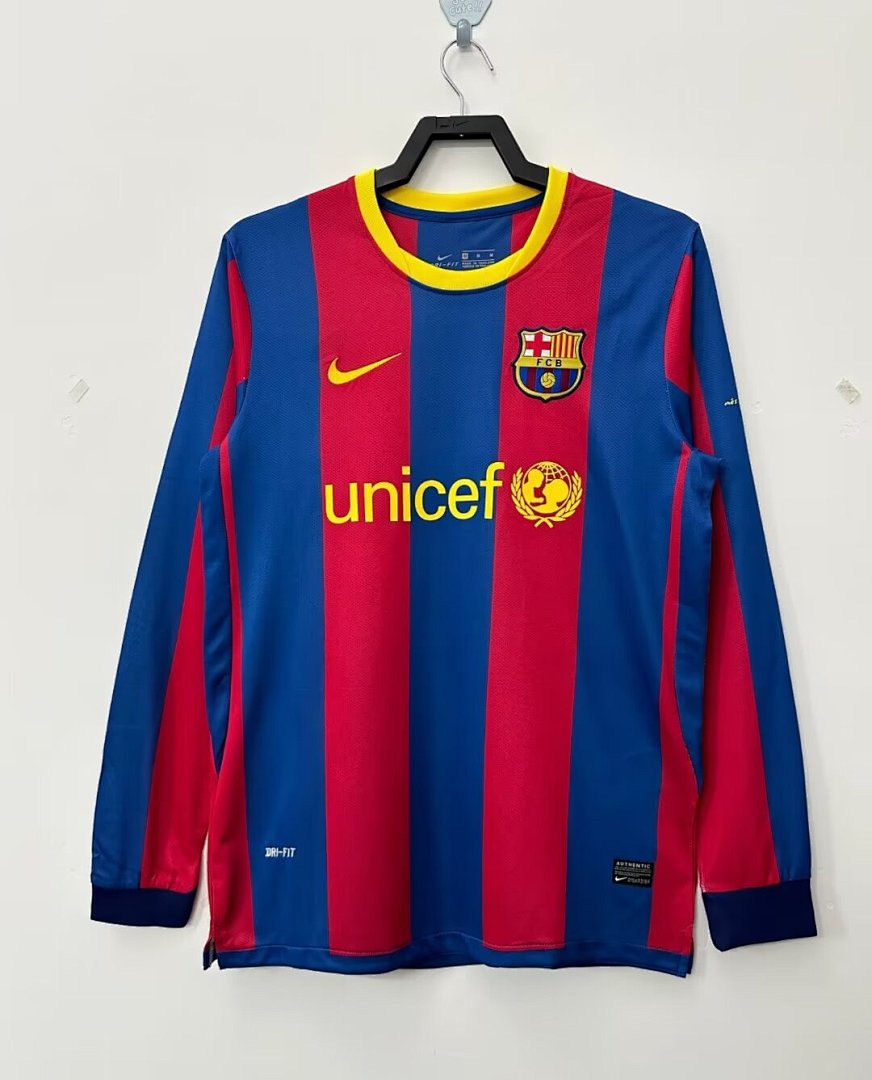 Barcelona 10/11 Home Long Sleeve Football Shirt
