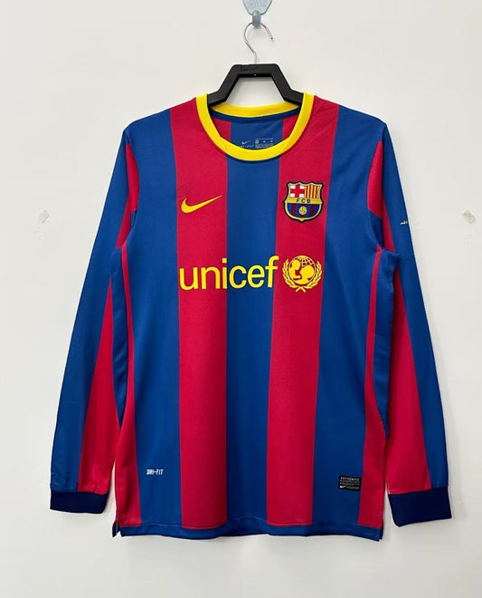 Barcelona 10/11 Home Long Sleeve Football Shirt