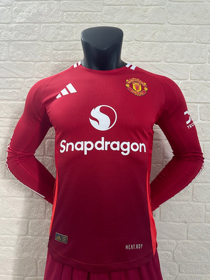 Manchester United 24/25 Home Long Sleeve Football Shirt