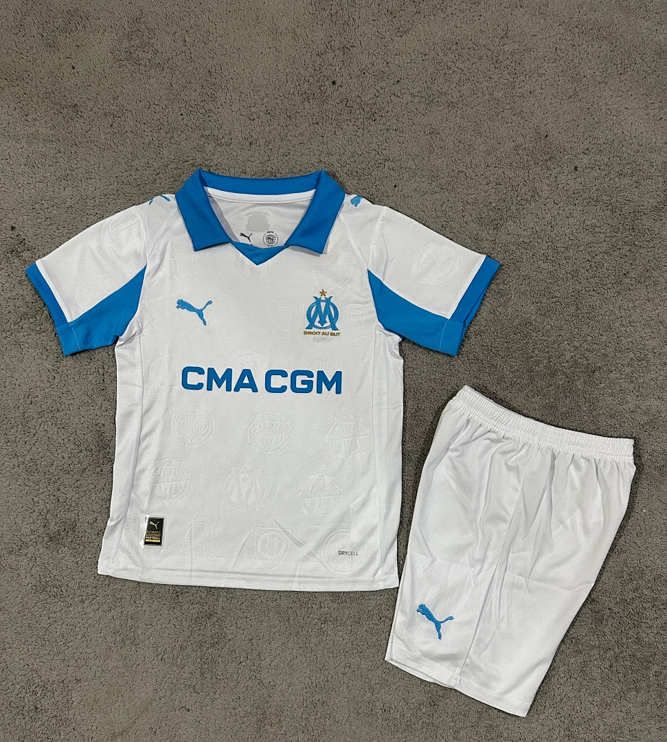 Kids Marseille 25/26 Home Football Shirt