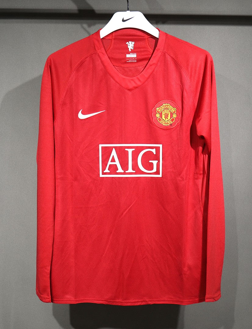 Manchester United 07/08 Home Player Version Long Sleeve Football Shirt