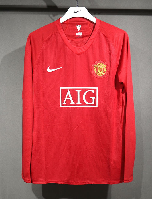 Manchester United 07/08 Home Player Version Long Sleeve Football Shirt