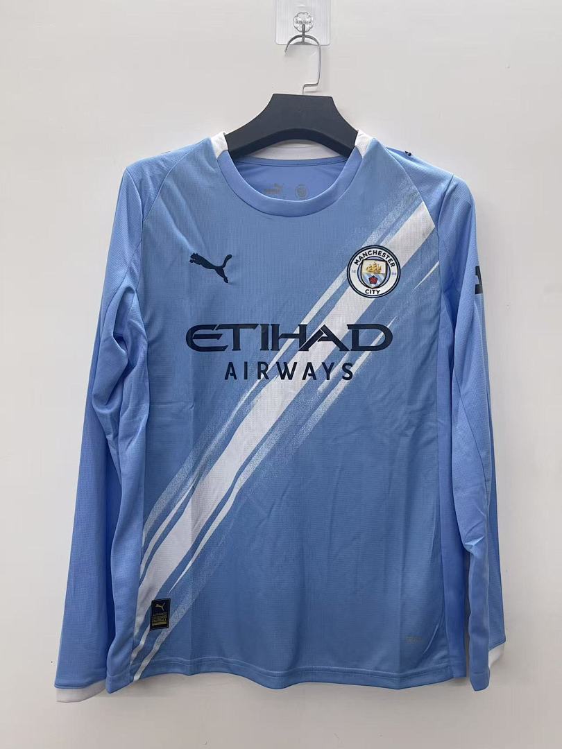 Manchester City 25/26 Home Long Sleeve Football Shirt
