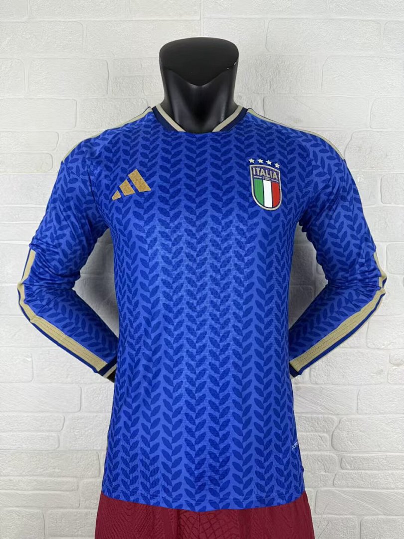 Italy 26/27 Home Long Sleeve Player Version Football Shirt