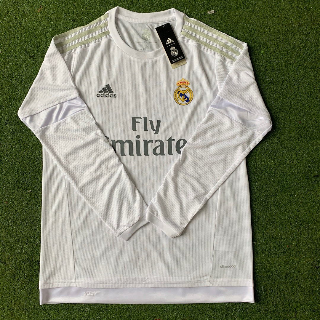 Real Madrid 15/16 Home Long Sleeve Football Shirt