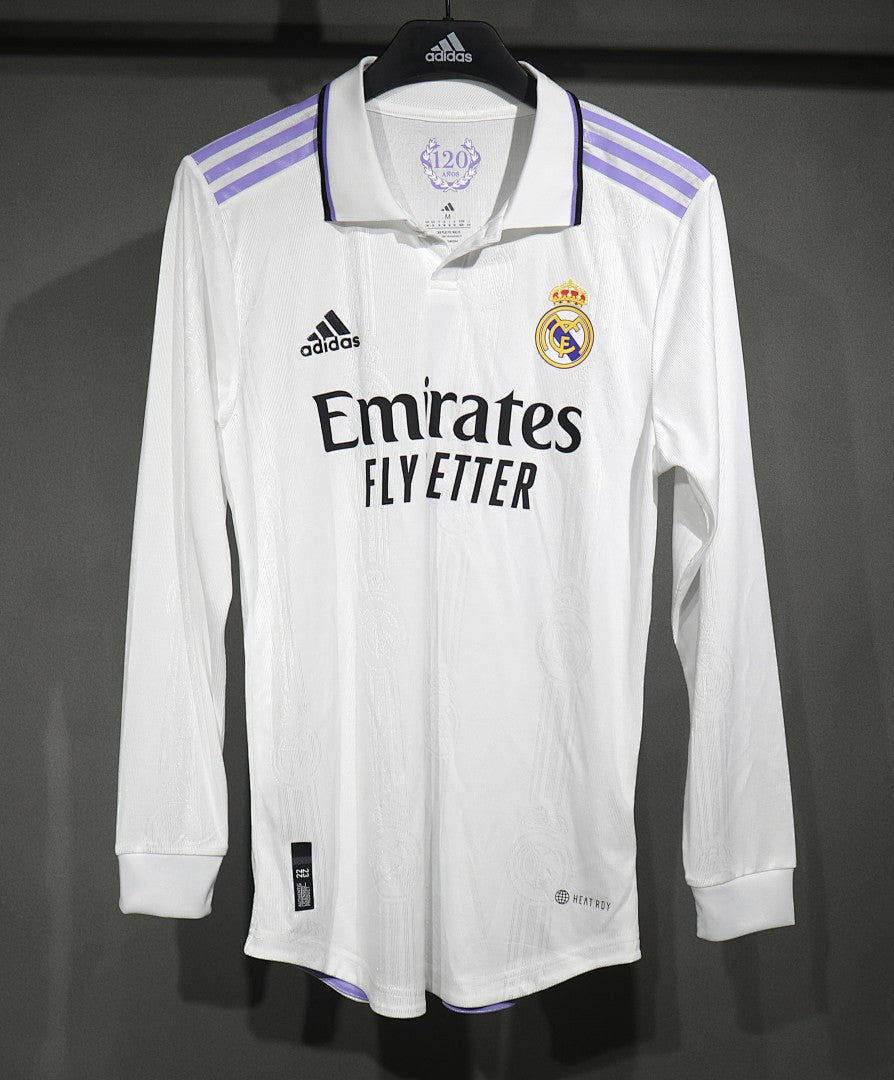 Real Madrid 22/23 Home Player Version Long Sleeve Football Shirt