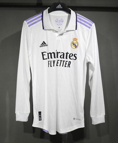 Real Madrid 22/23 Home Player Version Long Sleeve Football Shirt