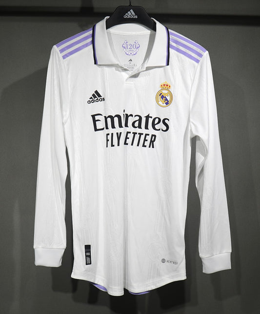 Real Madrid 22/23 Home Player Version Long Sleeve Football Shirt
