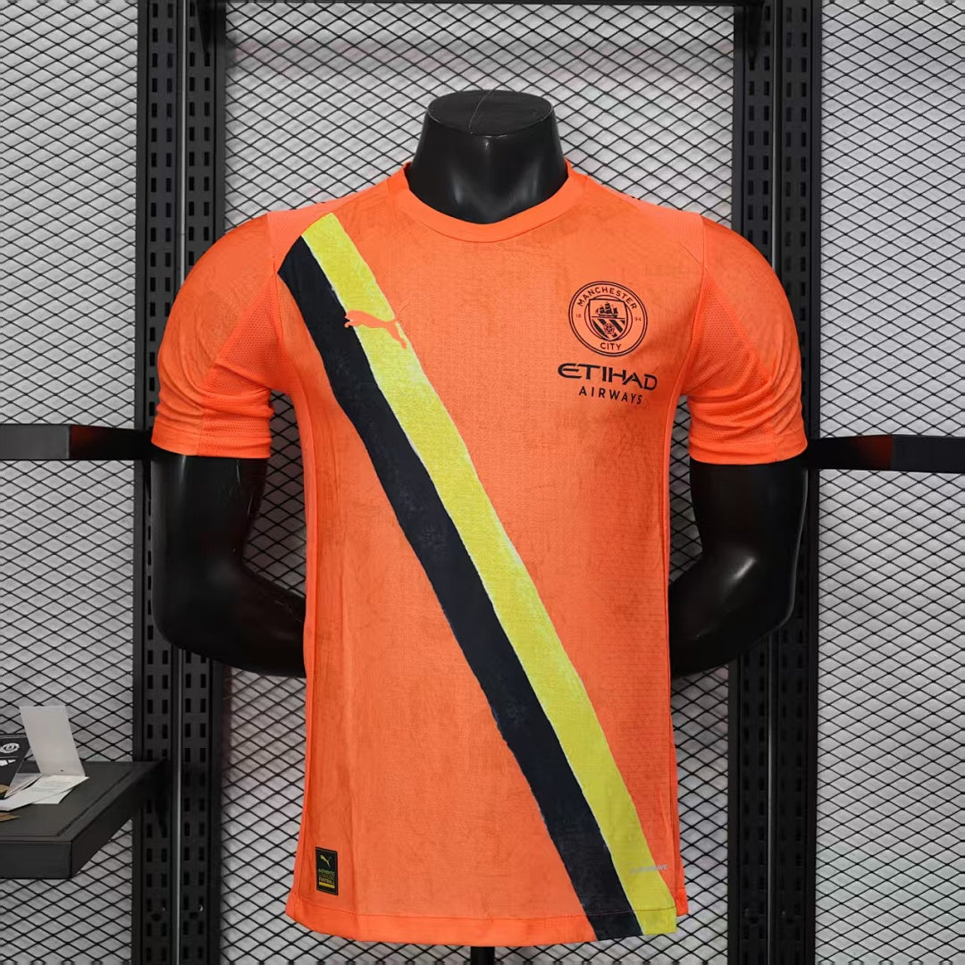 Manchester City 25/26 Orange Football Shirt