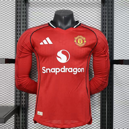 Manchester United 25/26 Home Long Sleeve Football Shirt