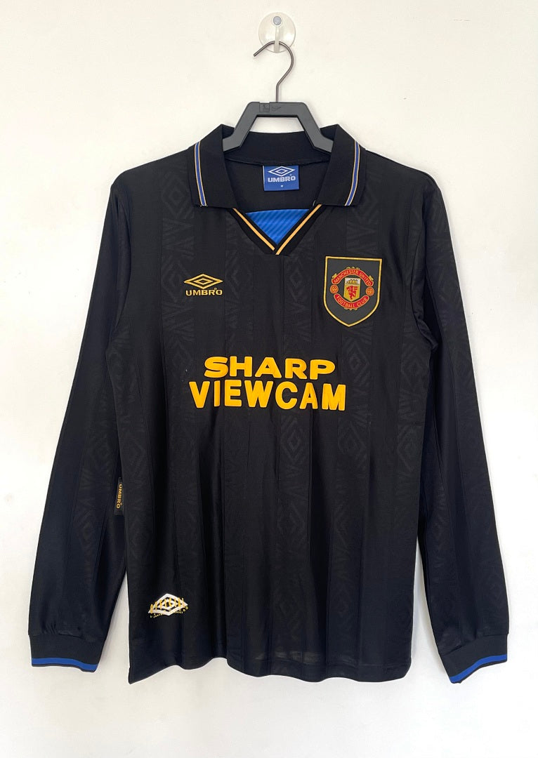 Manchester United 93/94 Away Black Long Sleeve Football Shirt