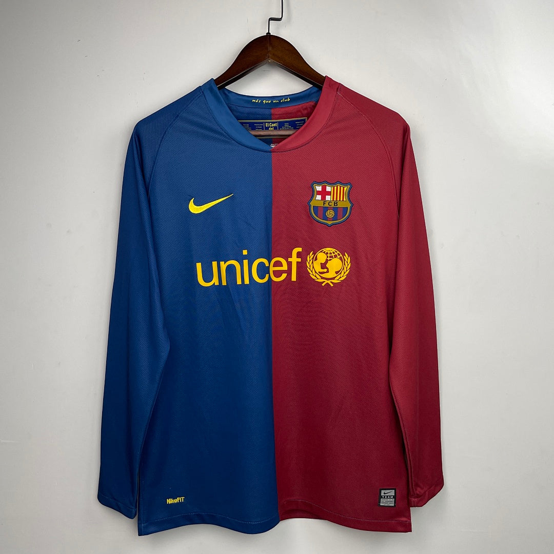 Barcelona 08/09 Home Long Sleeve Football Shirt