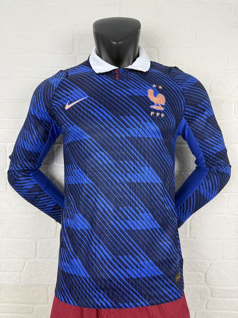 France 26/27 Home Long Sleeve Player Version Football Shirt