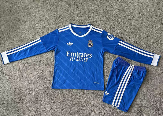 Kids Real Madrid 25/26 Third Long Sleeve Football Shirt